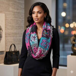 Colorful Butterfly Knit Scarf